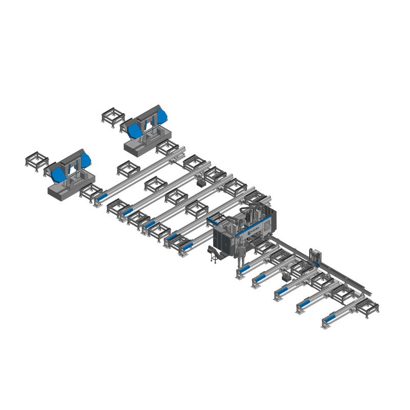 Practical Machinery Equipment Production Line Type Y Automate Construction Beam Processing Line